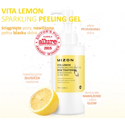 MIZON Vita Lemon Sparkling Peeling Gel Skin Tightening (peeling enzymatyczny) 150g